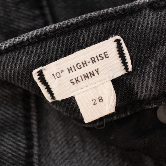 Madewell Washed Black 10" High-Rise Skinny Jeans - Picture 2 of 4